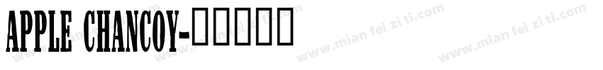 Apple Chancoy字体转换
